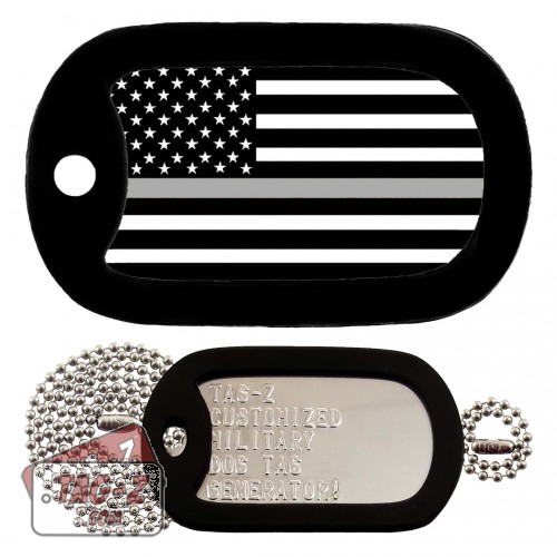Thin Silver Line - Corrections Dog Tag Full Set Tag-Z